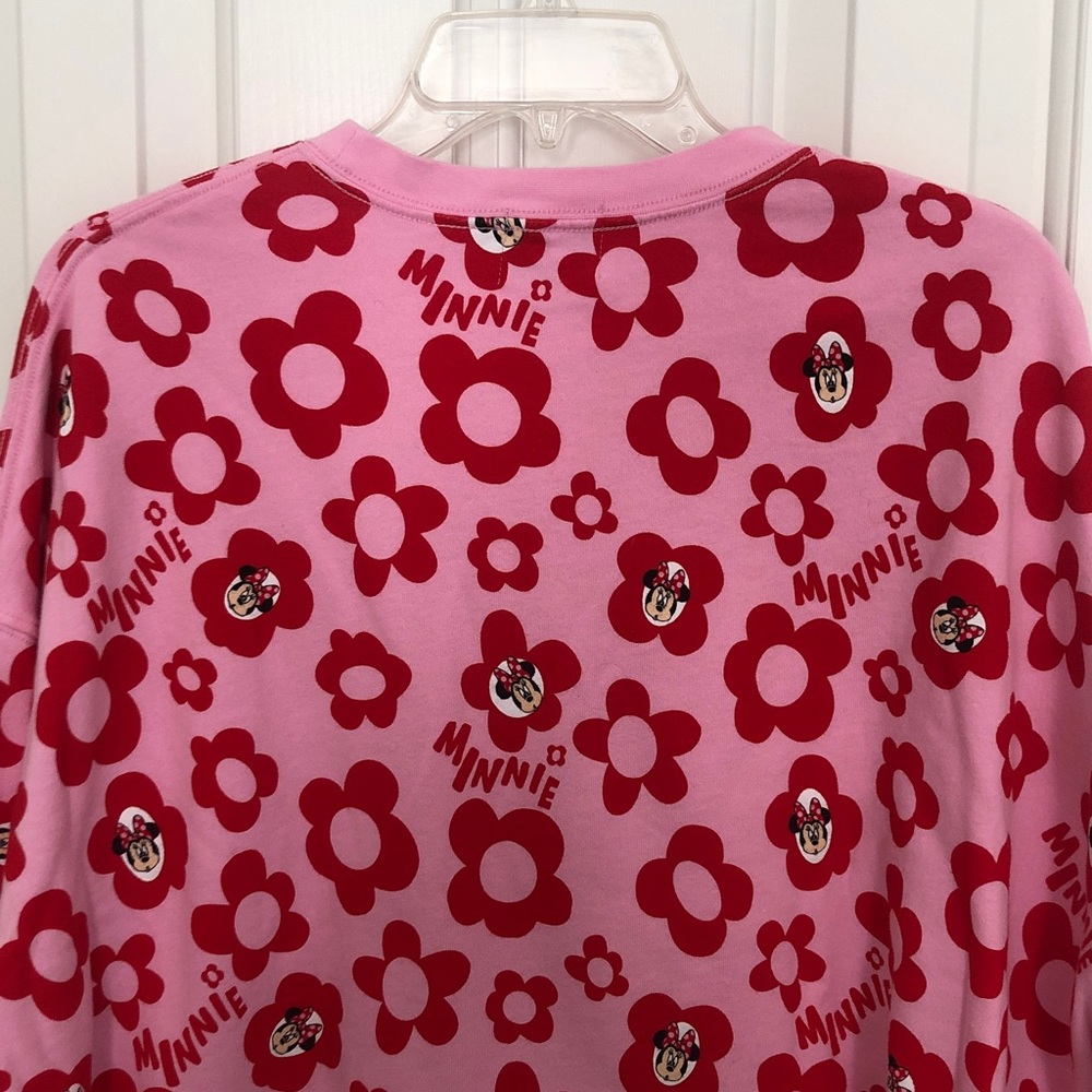 Disney Pink and Red Minnie Mouse Sweatshirt - Picture 9 of 11